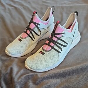Nike Women's Pink and White Athletic Shoes